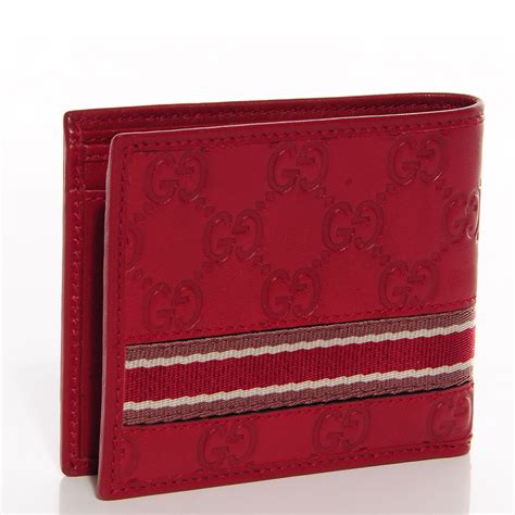 gucci bi-fold wallet red|gucci bifold wallet men.